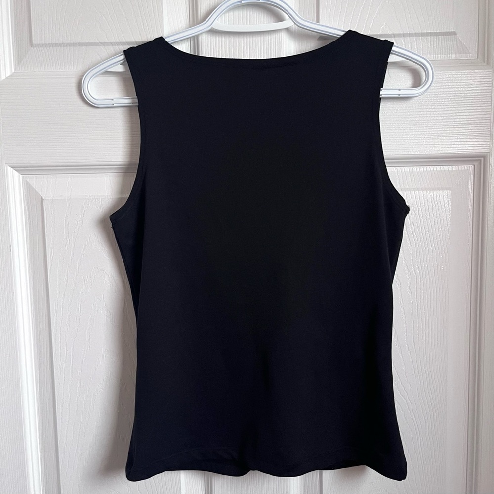 Y2K Matrix Top Black Tie Open Front Women Small cami tank sleeveless vintage - Picture 4 of 4